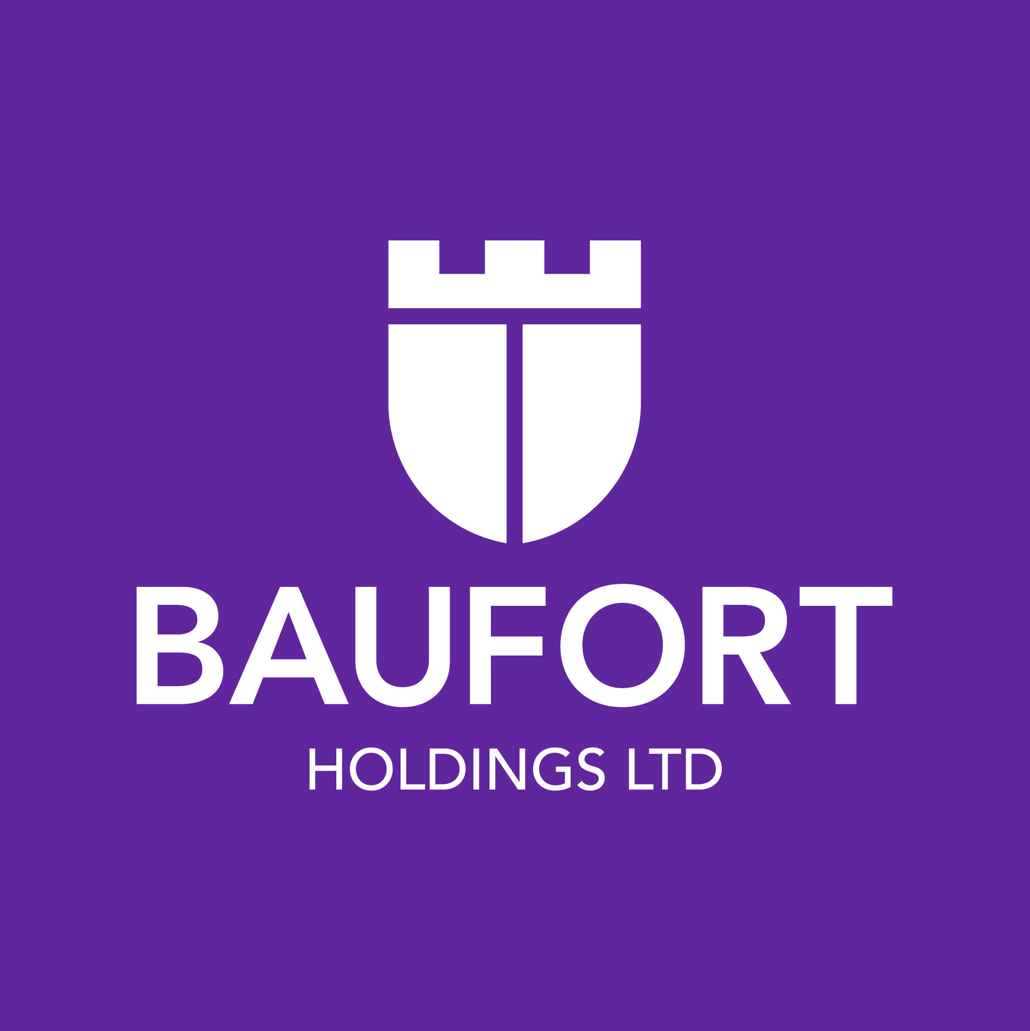 Baufort Holdings Ltd logo - shield symbolising strength and structure.